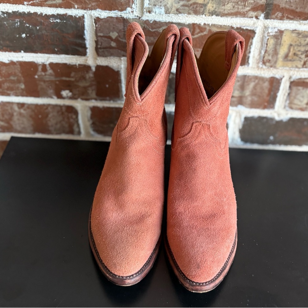 Tecovas The Lucy Cowgirl Water Resistant Suede Boots Desert Rose Size 8 - Picture 3 of 16
